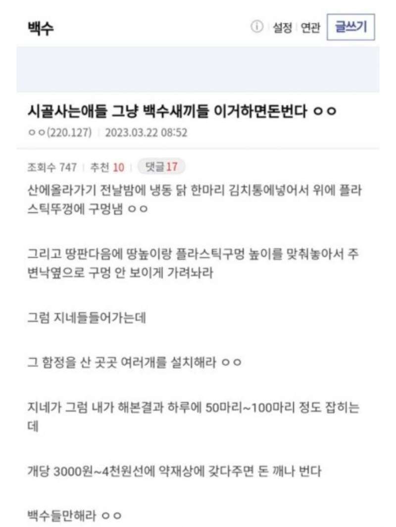 백수갤에서 가장 열심히 사는갤러