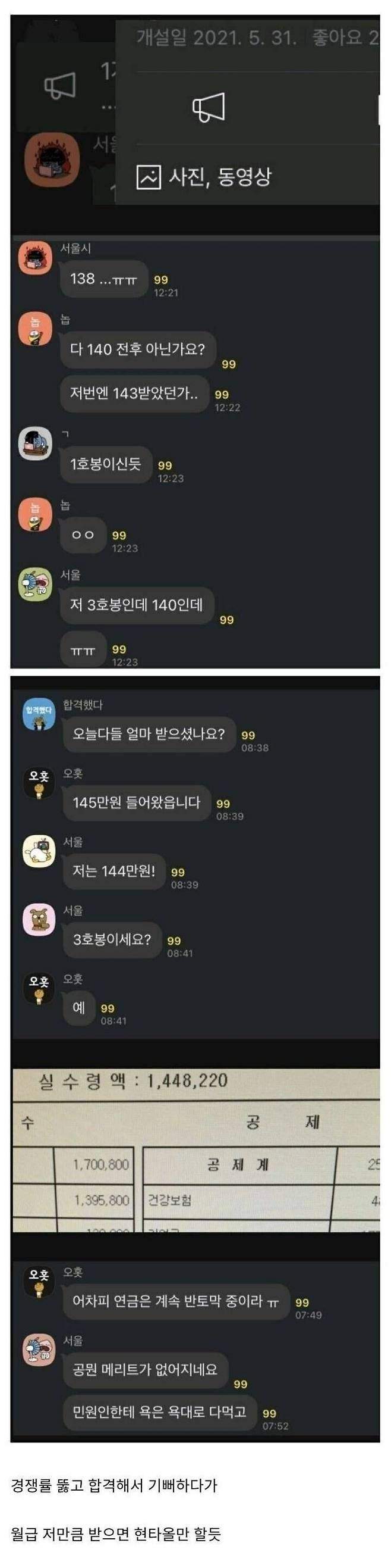 9급 공무원 첫 월급 받았을 때 현실적인 반응