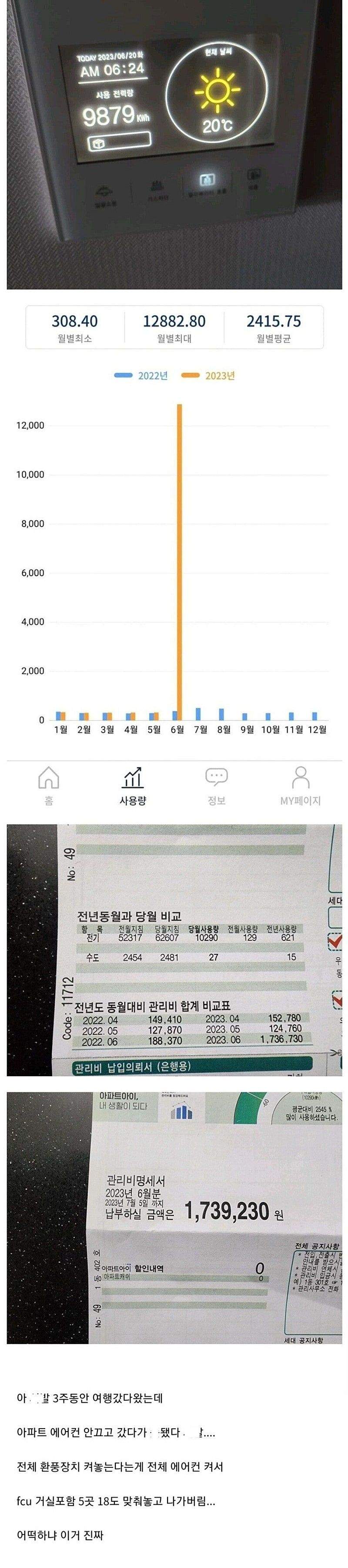 3주동안 에어컨 안끄고 여행갔다