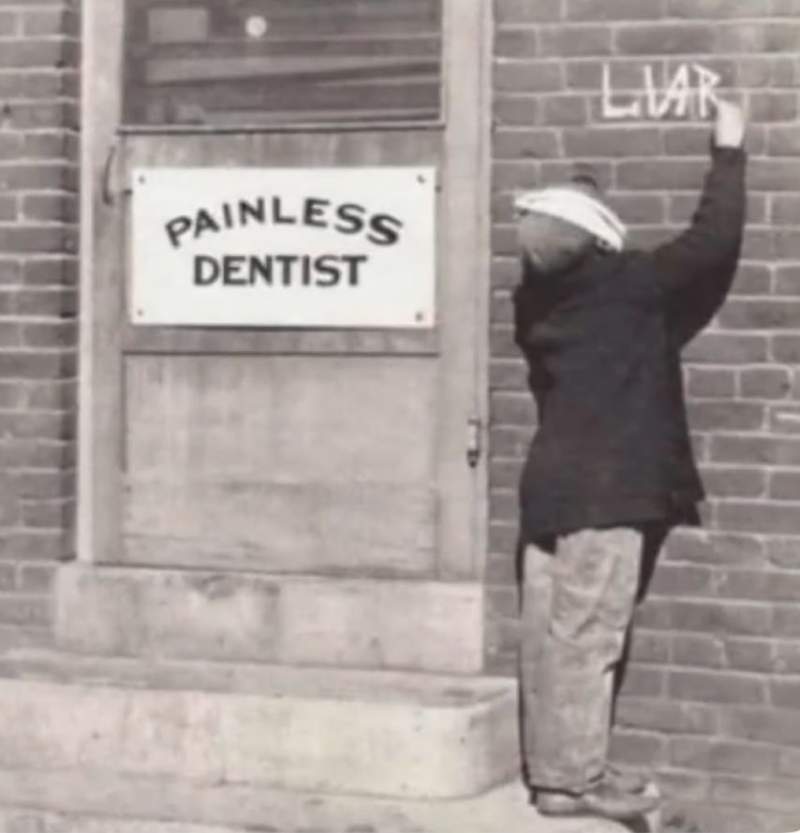 1920년대에 작성된 치과 이용 후기