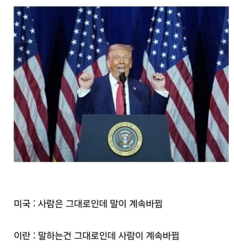 현재 미국과 이란의 확실한 차이점