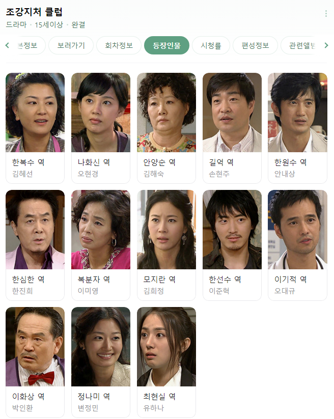 어느 드라마작가 특유의 직관적 작명법