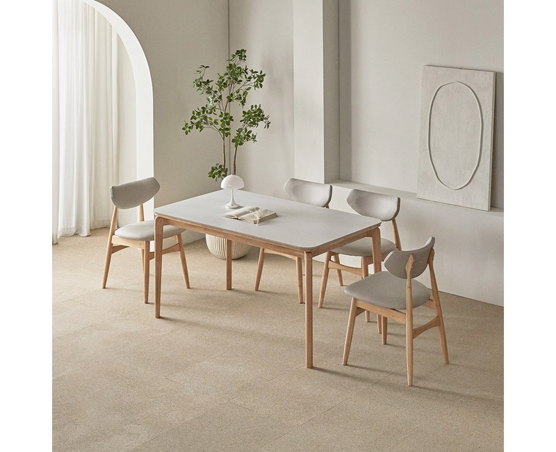 파로마 리샤르B 통세라믹 원목식탁 + 의자세트 4인 방문설치