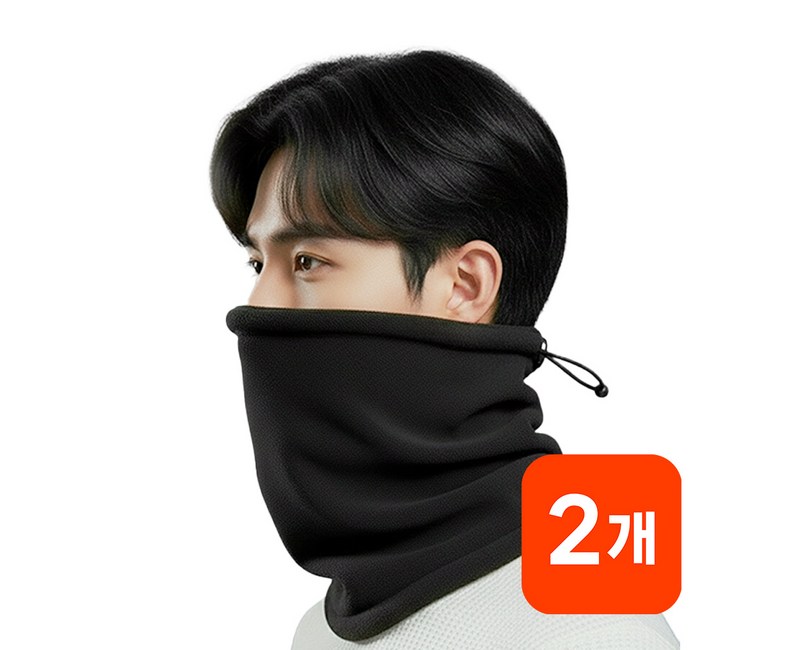 1+1 글램가드 겨울 방한 넥워머 목토시 기모 워머 2p