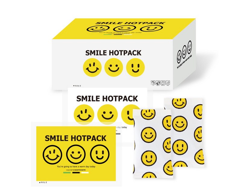 스마일 핫팩 미니 어린이 휴대용 귀여운 손난로