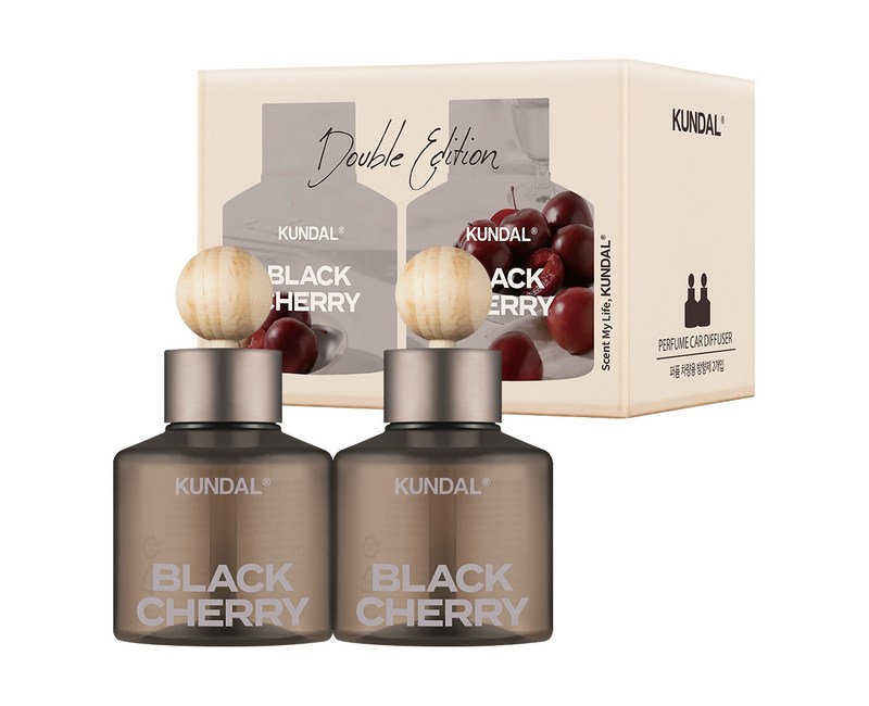 쿤달 퍼퓸 차량용 방향제 75ml 본품 2p + 우드볼 스틱 2p 세트