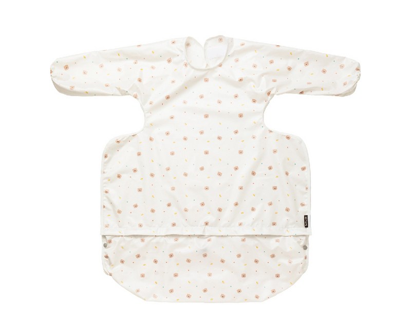 베이비클로 유아용 이유식 방수턱받이 긴팔 지퍼형