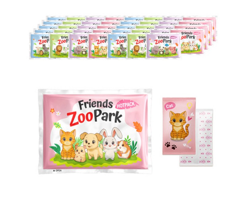 인라이프 프렌즈 ZooPark 포켓용 핫팩 랜덤발송 35g