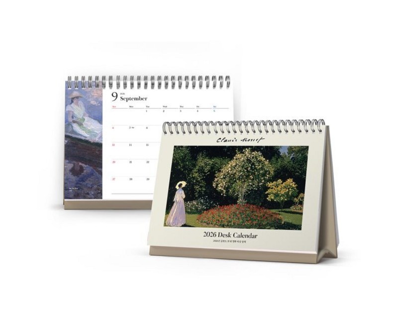 아르누보 2026년 클로드 모네 명화 탁상 달력