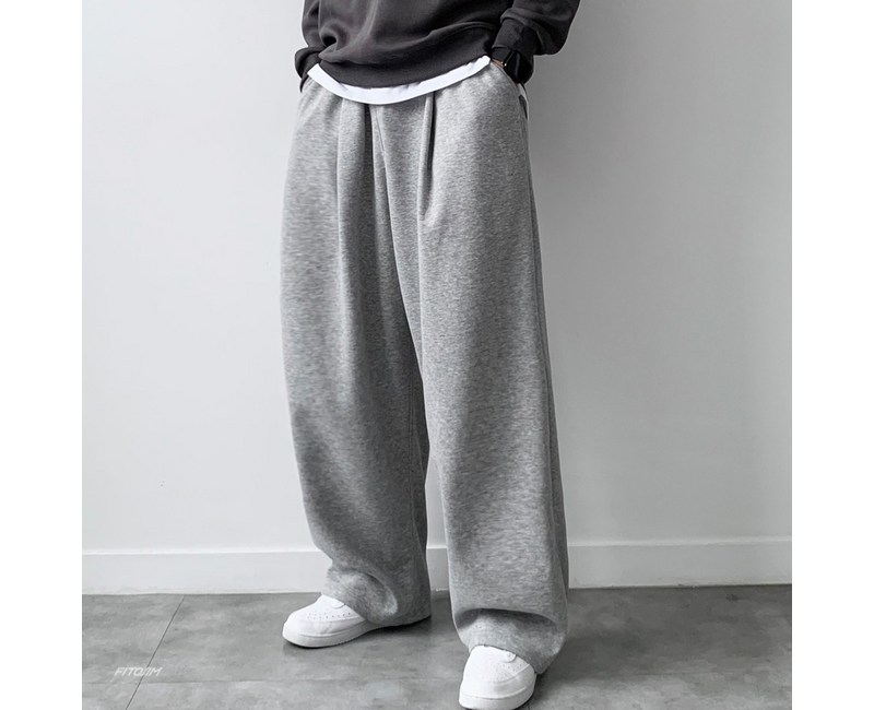 FITOJIM 남자 기모선택 원턱 와이드팬츠 벌룬 팬츠 츄리닝 트레이닝 바지