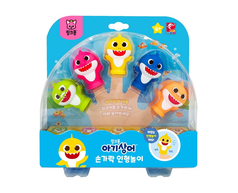 피노키오 핑크퐁 아기상어 손가락 인형 목욕놀이완구