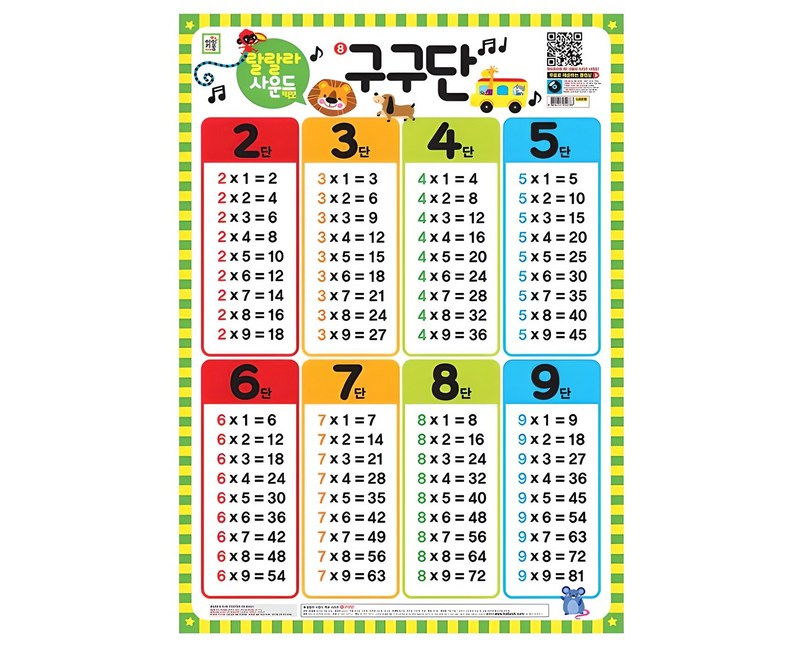 랄랄라 사운드 벽보 8: 구구단