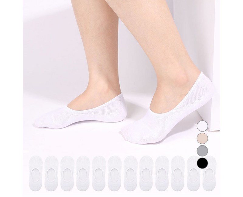 두발로 여성용 안벗겨짐 자물쇠 페이크삭스 실속형 12켤레