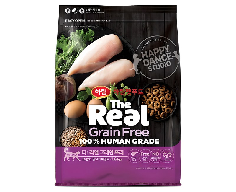 하림펫푸드 어덜트 더리얼 캣 그레인프리 크런치 건식사료