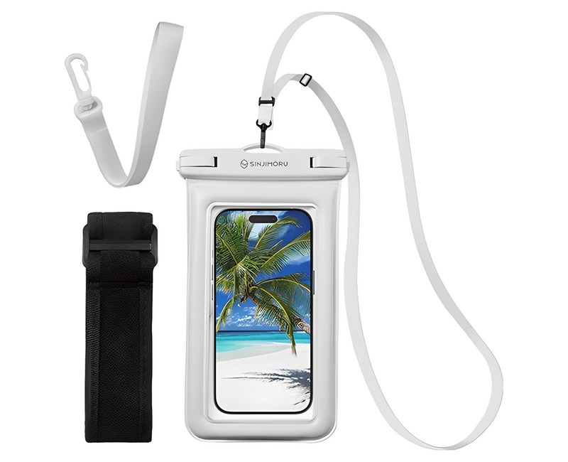 신지모루 IPX8스펀지 튜브 4중잠금 스마트폰 방수팩+ 크로스 스트랩 + 암밴드 + 핸드 스트랩