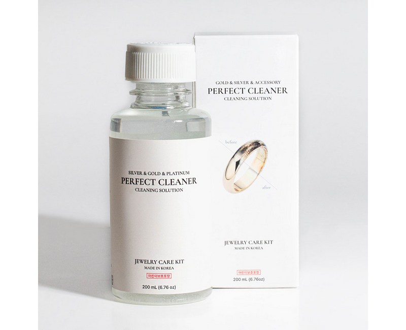 솔앤솔 올인원 금 은 퍼펙트 클리너 200ml + 핀셋 + 폴리싱천 세트