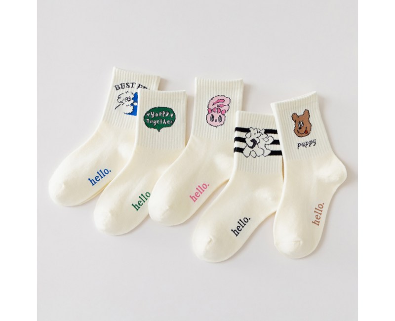 꼼제 주니어 아동용 SF프리드 양말 5종 세트