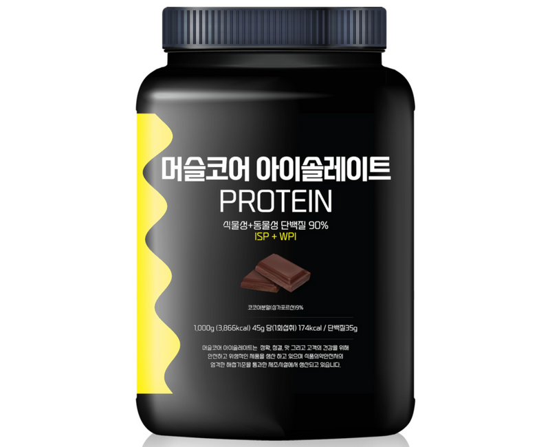 락토프리 당제로 프로틴컴퍼니 머슬코어 아이솔레이트 프로틴 1kg 초코맛