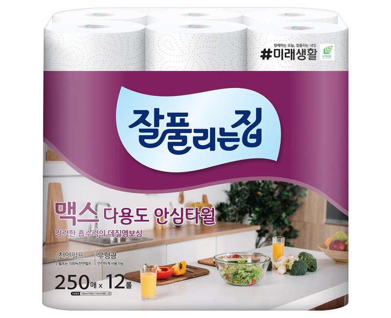 잘풀리는집 맥스 다용도 천연펄프 롤키친타올