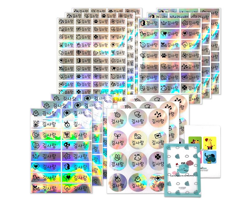 네임코코 방수네임스티커 실속구성 패키지