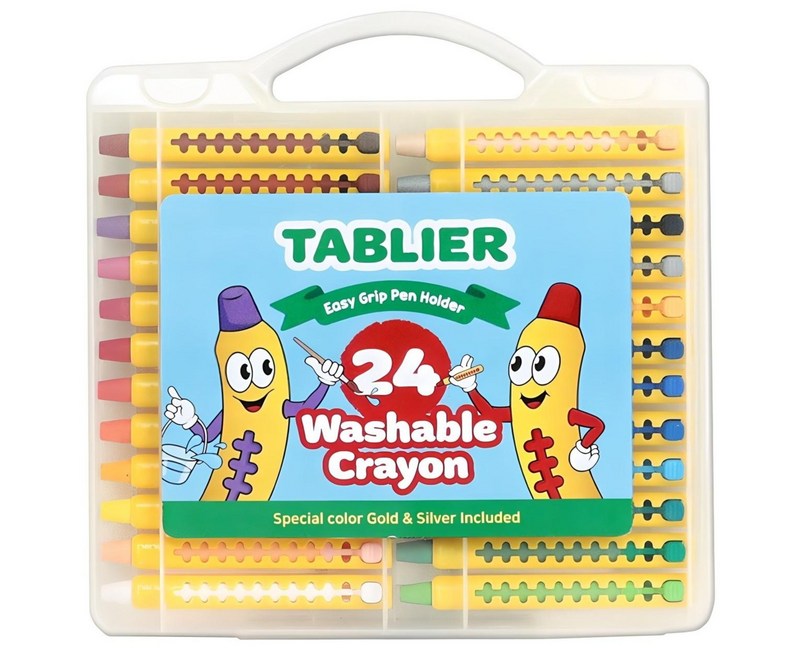 따블리에 워셔블 크레용 유아 크레파스 손에묻지않는크레용