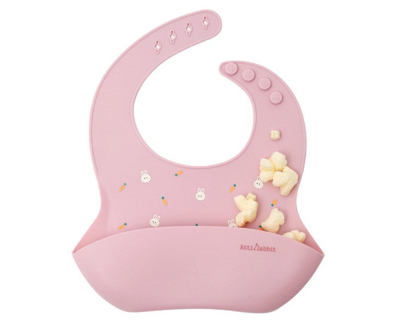 아띠래빗 유아용 길이조절 실리콘 턱받이