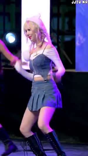 귀여운 모자 청치마 검정 속바지 비비지 은하