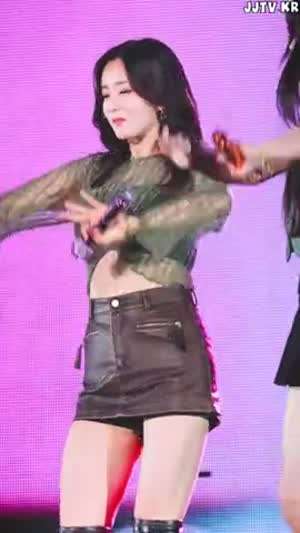 시스루 망사속 블랙 크롭탑 에이핑크 윤보미.mp4