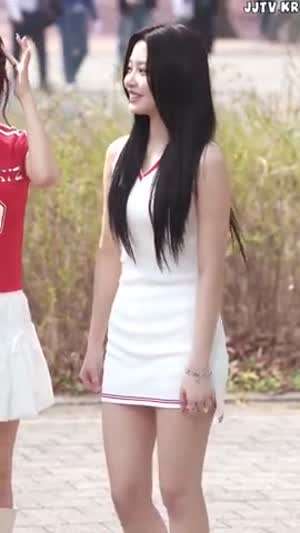 미니팬미팅 카라 민소매 밀착 원피스 허리라인 골반 첫사랑 두나.mp4