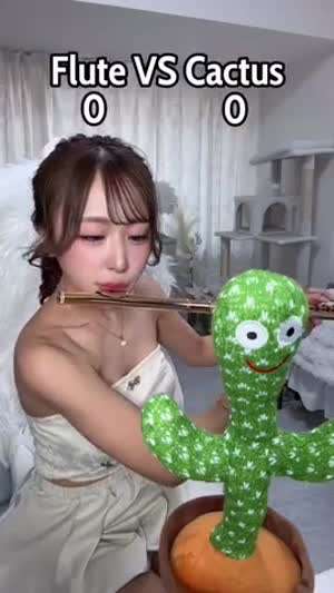 스시누나 플룻 연주 vs 말하는 선인장