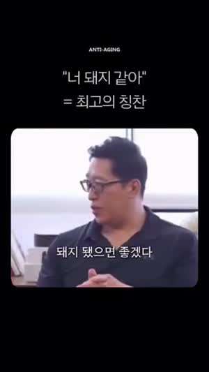 너 돼지 같아 = 최고의 칭찬