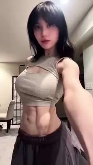 복근에 진심인 언냐들