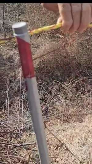 어머니 고추밭 울타리에 써먹은 매듭법