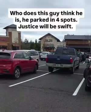 네자리나 차지하고 주차한 할레기에게 소소한 응징