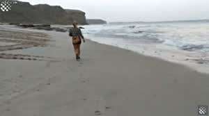 바위 뜸에 빠진 거북이 구해주는 커플