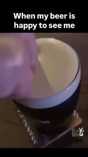 맥주가 나를 보고 행복해할 때