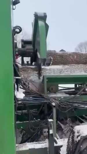 통나무 --- > 난로용 땔감