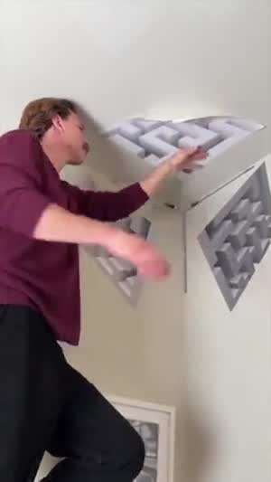 천장 모서리 착시 시트지