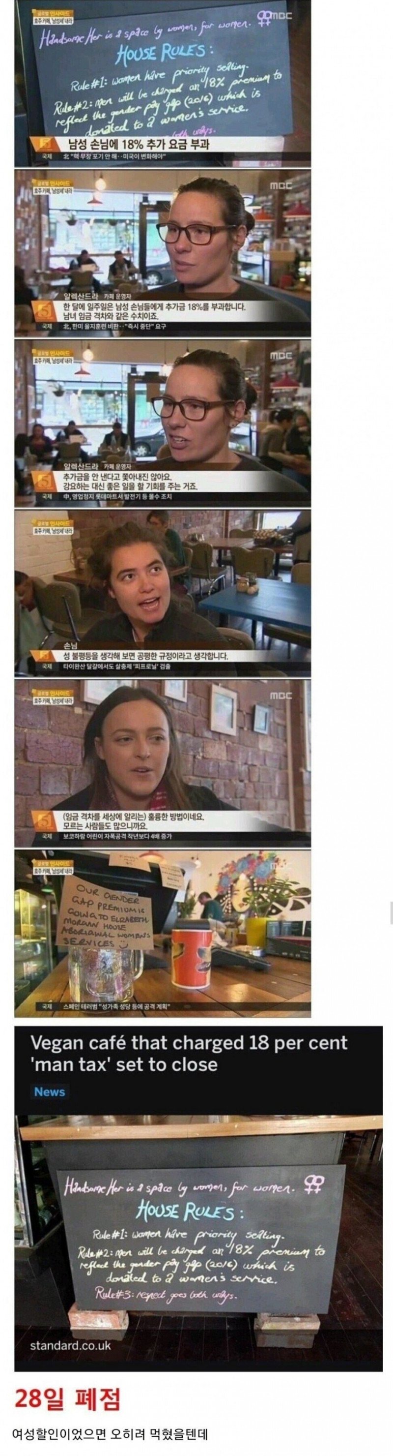 남성세를 부과한 카페