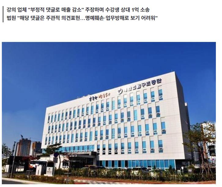 "온라인강의 '돈 아깝다' 후기는 의견표현"…댓글 손배소 기각