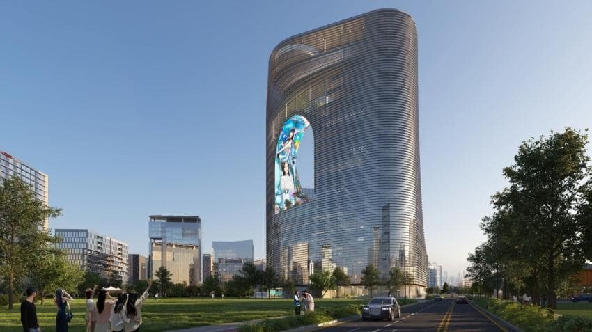 JYP 엔터 고덕 신사옥 조감도 변경