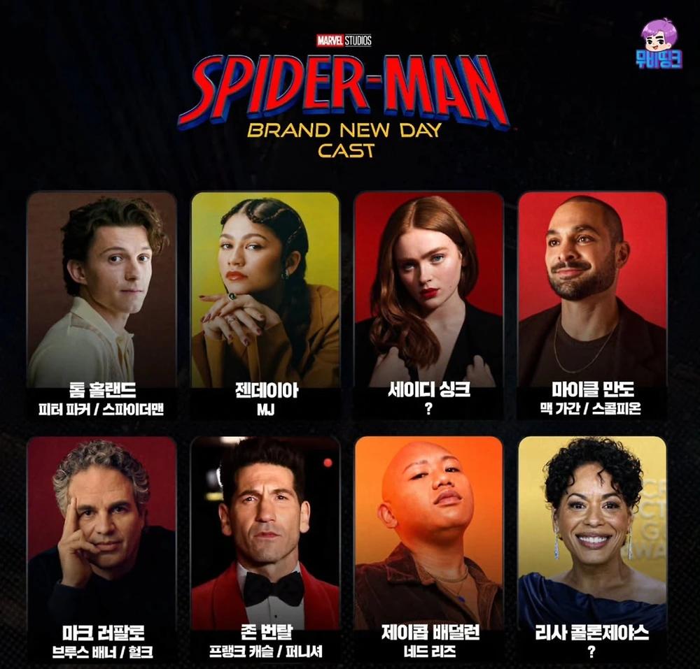 현재까지 확정된 마블 스파이더맨 4 캐스팅