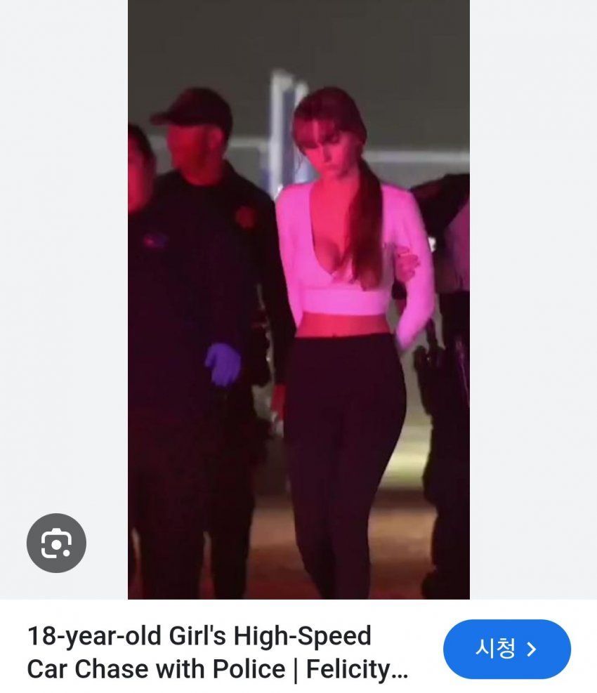 ㅇㅎ) 과속해서 체포된 18살 미국 여성