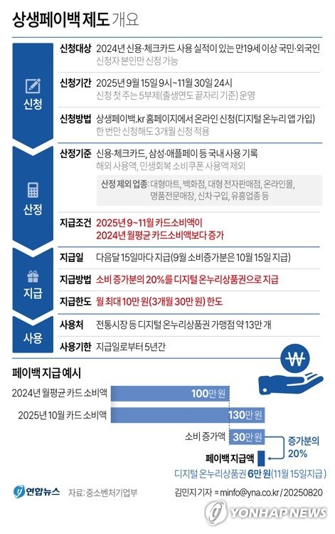 소비 늘면 최대 30만원 환급, '상생페이백' 내달 시행