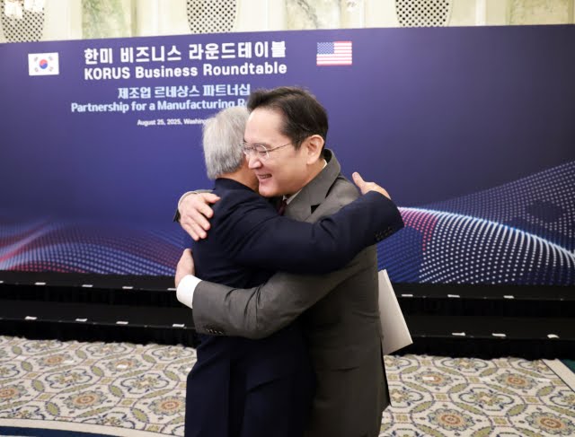 한미 비즈니스 라운드 테이블에서 젠슨황-이재용-최태원 만남