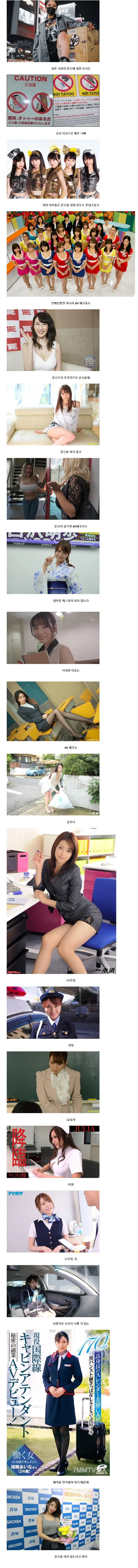 AV배우들이 문신을 하지 않는 이유