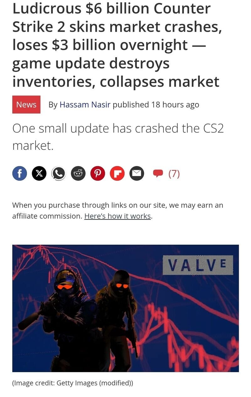 한번의 업데이트로 4조억원 증발시킨 밸브 ㅎㄷㄷ