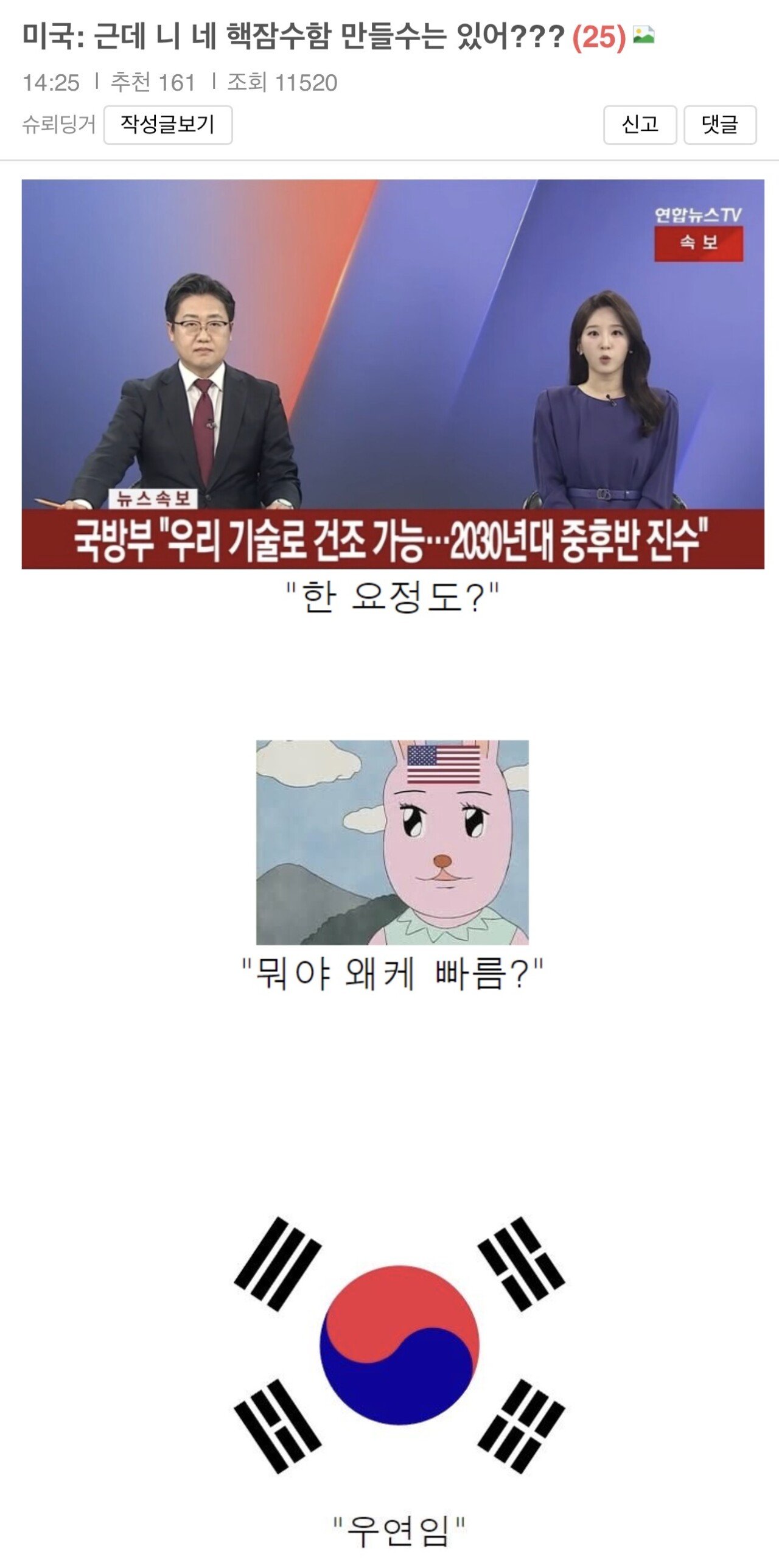“근데 니네 핵잠수함 만들수는 있어??”