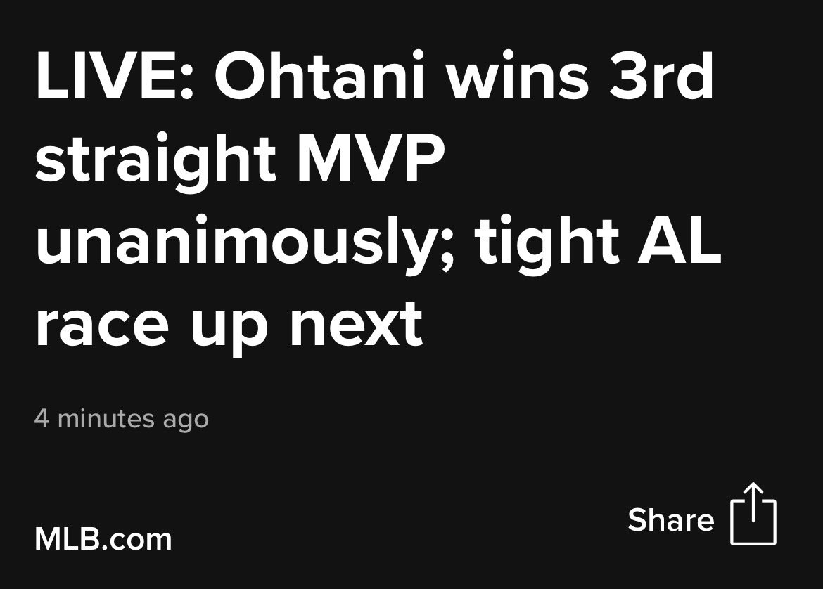 [속보] “만장일치” 오타니, 3년 연속 MVP 선정