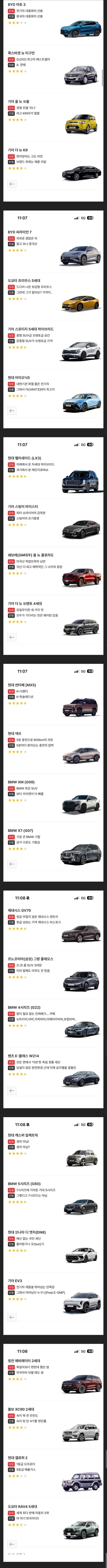 업데이트된 엔카 한줄평